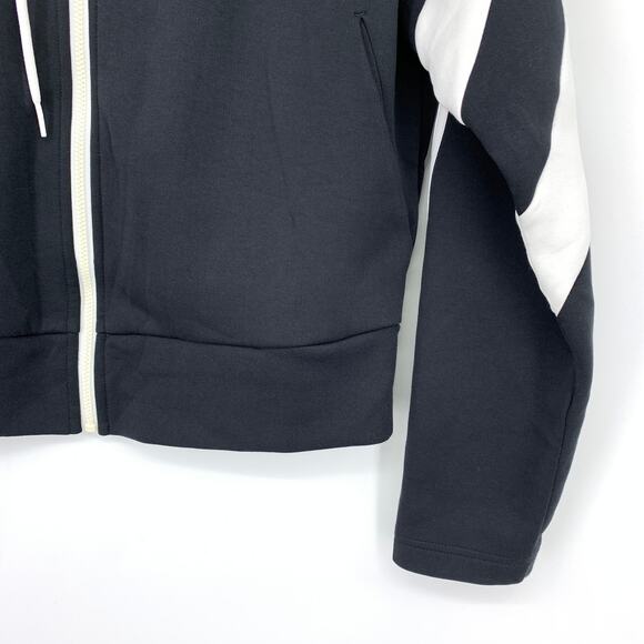 Adidas Full Zip Hoodie Sweatshirt Womens Size Medium Black White - Picture 4 of 6